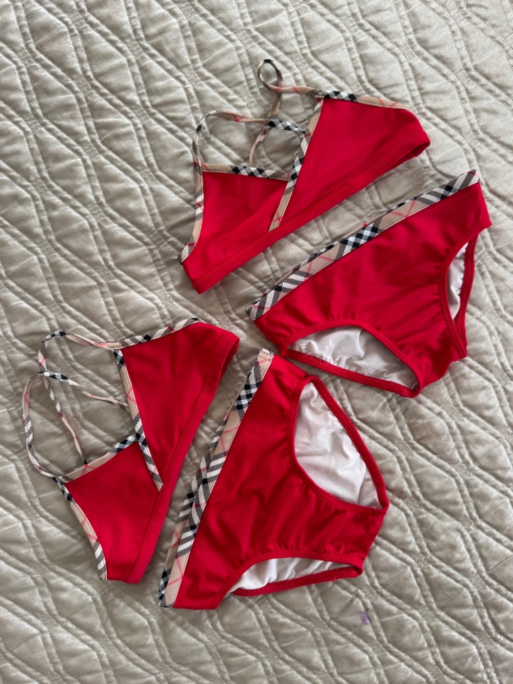 Burberry Red Children’s 2 Piece Swimsuit- 6Y